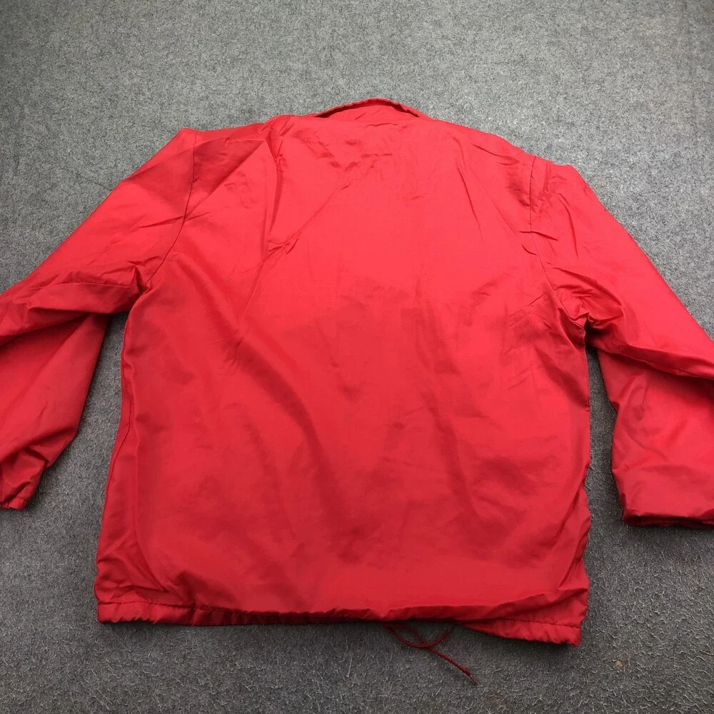 Vintage Admiral Sportswear Jacket Mens Large Red Nylon Snap Windbreaker USA